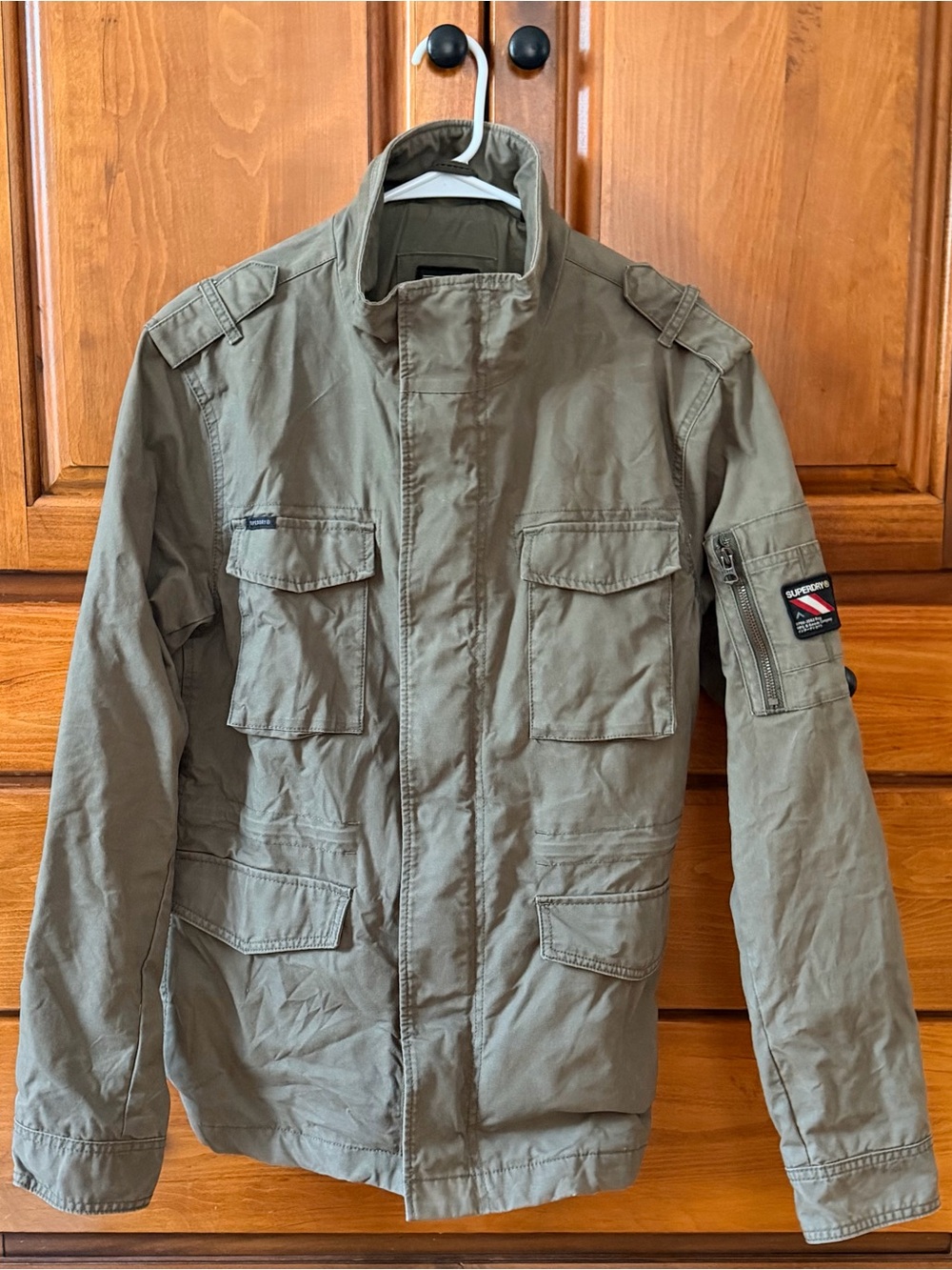 Superdry Men's Military Field Jacket in Army Green